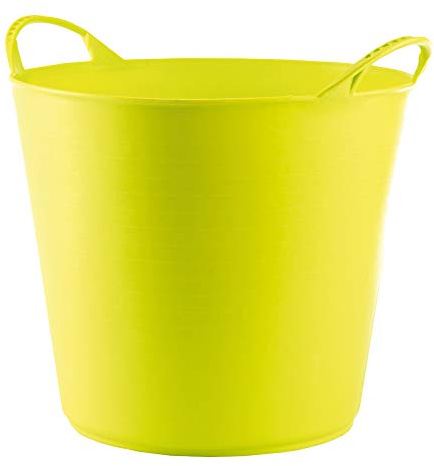 RED HOG - Flexi, contenitore per casa, giardino, edifici, super resistente, multiuso, con manici, capacità: 120 kg, 34 x 29,5 x 26,5 cm (26 l, verde pistacchio)