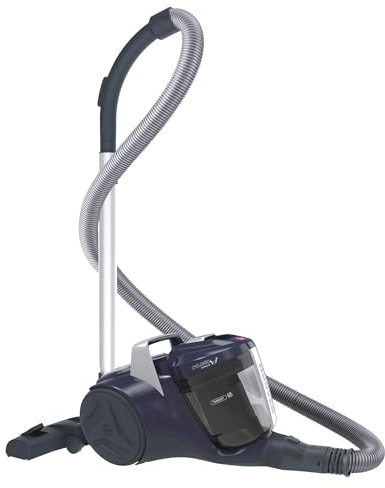Hoover BR21HM, Aspirateur Traineau sans Sac,Puissant 700 W, Technologie cyclonique, 2L, Silencieux 78 dbA,Brosse Sols durs & moquettes,Vidage Facile,Poignée de Transport,Suceur Long, Noir&Bleu