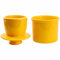 Round Butter Crock with Counter with Water Line for Fresh Spreadable Butter - Butter Keeper with Lid - Butter Dish Housewarming Gift - Lemon Yellow