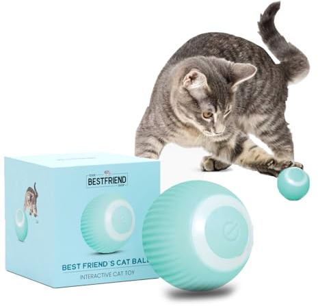 Yourbestfriendshop® Interaktives Katzenspielzeug | Katzenspielzeug zur Selbstbeschäftigung | Katzenspielzeug Elektrisch | Katzen Spielzeug | Spielzeug Katze | Kitten Zubehör | Garantierter Spaß (Blau)