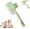 Katzenbürste Hundebürste, Katzenkamm für Langhaar/Kurzhaar, Flohkamm für Katzen Hunde mit Einem Knopf, Bürste für Die Haustierpflege zum Entfernen von Unterfell, Losem Fell und Schmut (Grün)