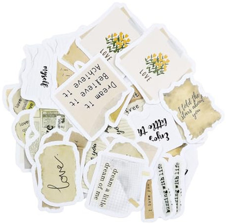 46Pcs Motivational Scrapbooking Stickers, Inspirational Quotes Stickers, Emotions Scrapbook Sticker, Emotions Sticker for Photo Album, Memory Album, Scrapbook, Journal, Notebooks, Laptop