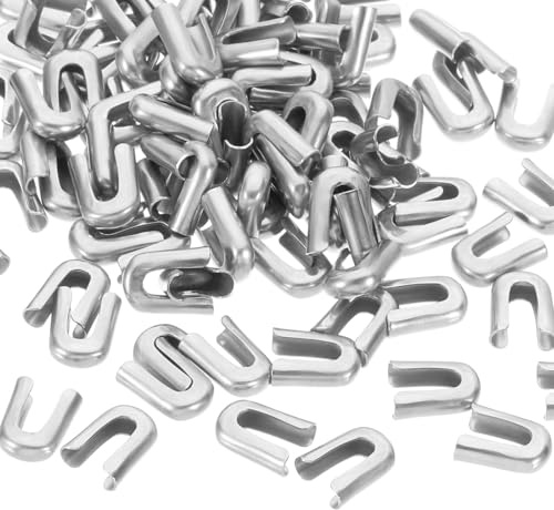 PATIKIL 100Pz 6mm 1/4 Pollici Larghezza Spirale Punte per Stecche per Cucito, Coperture Punte Stecche Corsetto Acciaio Inossidabile 304 per Abiti da Sposa, Tono Argento