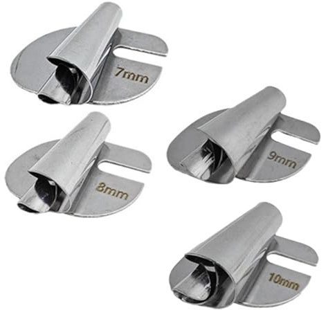 TSUOUKL 4PCS Piedino per Orlo Arrotolato,7/8/9/10mm Piedino Arrotolato Universal,Piedino Orlatore Universale Piedino Orlo Arrotolato per Cucire,Piedini Macchine Cucire Domestiche e Industriali