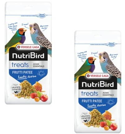 Versele-Laga NutriBird Treats Frutti Patee Exotic Fusion | Double Pack | 2 x 250 g | Complementary food for all small aviary birds | With vitamins, minerals & trace elements