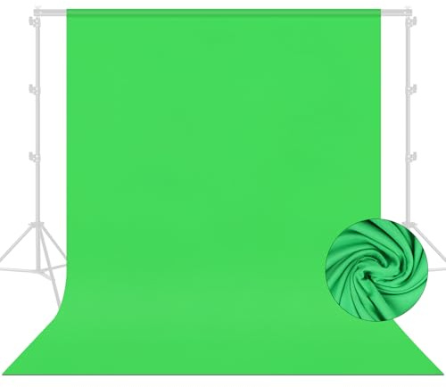 Fond Vert Chromakey Professionnel 210x300cm - Tissu Lourd Anti-Reflets pour Studio, Streaming, Réunions & Montage​