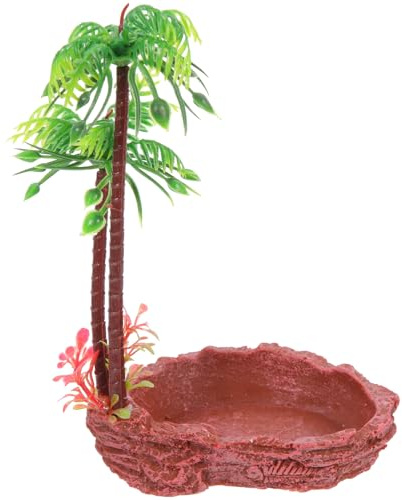 TOGEVAL Gamelle pour Reptiles et Bassin pour Aliments en Matériau Solide, Taille Moyenne, pour Terrariums Intérieurs, Adaptée aux Tortues, Lézards et Serpents, Alimentation Reptile