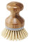 Addis Palm Dish Brush with Natural Bamboo, Natural & Grey, Grey/Wood, 6.7 x 6.7 x 9 cm 517683