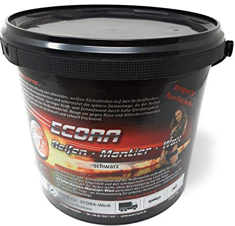 DWT-GERMANY 101293 5kg Reifenmontagepaste Montagewax Reifenmontierpaste Montagepaste Schwarz