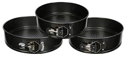 VITA PERFETTA 3 Moules à Manqué Démontables – Ensemble de Moules à Gâteaux Ronds avec Fond Amovible et Revêtement Anti-adhésif – Acier Durable (22 cm, 24 cm, 26 cm)