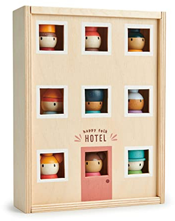 Tender Leaf Toys - Wooden Open Ended Montissori Sorting Tray For Kids (Happy Hotel, one size)