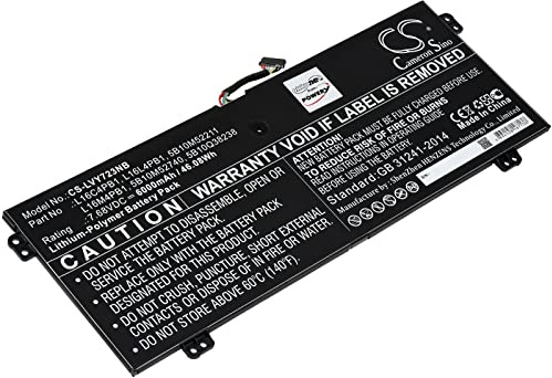 Batteria per laptop Lenovo Yoga 730-13IKB-81CT, 7,76 V, agli ioni di litio