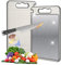 POFIBO Schneidebrett, 2 in 1 Doppelseitiges titan Schneidebretter aus Weizenstroh & 304-Edelstahl zur Trennung von Fleisch und Gemüse, mit Saftrille, kratzfestem Mesh-Design und Spülmaschinenfest