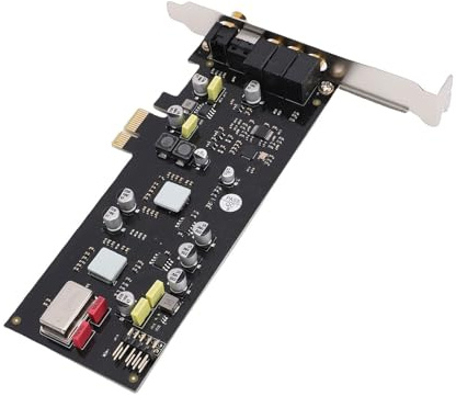 YUEHISY Scheda Audio PCIE per PC, Scheda Audio Interna con Uscita Digitale Coassiale e Fibra Ottica, Frequenza di Campionamento 24 Bit/96 KHz