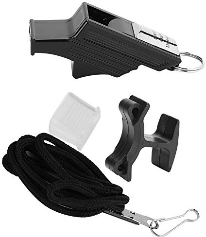 Baloncesto Deportes Árbitro Camping Supervivencia Emergencia Salvavidas Silbato[Black and Silver]