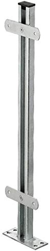 Gartenwelt Riegelsberger Premium staketkolonn 30 x 50 mm C-profil för staketbrädor höjd 80 cm för fastsättning