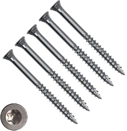 TERF® Decking Screws 4.2mm X 45mm Star Torx Flat Countersunk Small Head Stainless Steel A2 (304) Anti Corrosion Screws For Timber Decking Cladding Fence Floorboard Hard and Softwood - Pack of 20