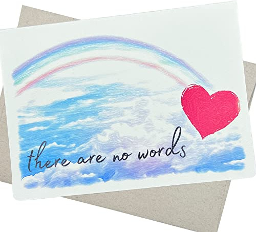 Whitman and Daughter Sympathy Card with Envelope - 5x7 Inches Thinking of You Cards for Condolences, Encouragement, Grief, and Support, Message Inside - 74