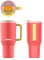 KAMBUKKA Rio, Thermobecher mit Henkel, 750 ml, Pink Papaya, Deckel mit Verschluss