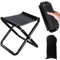 LANZLC Camping Klapphocker, Tragbarer Hocker Mini, Garten Fußhocker mit Aufbewahrungsbeutel, Camping Hocker, Fußhocker Outdoor, Leicht Sitz Falthocker Klappbar für Reisen Angeln Wandern Grillen Strand