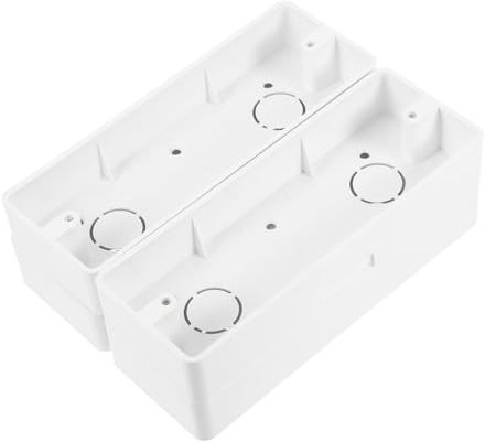 STOBOK 4pcs Electrical Outlet Box Junction Box Pvc Material for Wall Surface Mount Easy to Install Bottom for Wall Switches and Sockets for Home Electrical Projects
