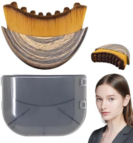 Nouvelle brosse visage contour lymphatique, brosse de brossage à sec, massage de drainage lymphatique pour sculpter le visage, le menton et le menton, conçu de façon ergonomique pour s'adapter à la