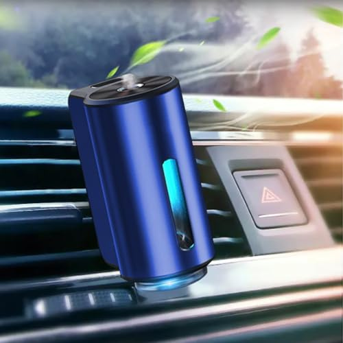 Difusor Inteligente para Coche (Aceites Esenciales no Incluidos) con Clip de Ventilación, Encendido y Apagado Automático Inteligente, Batería Incorporada Recargable Difusor Ambientador Coche