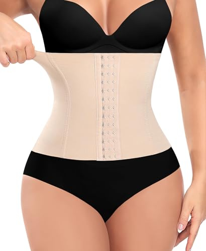 Werena Women Waist Trainer Corset Shapewear Cincher | 7 Steel Boned Waist Shaper, Adjustable Tummy Control Back Support Slimming Belly Belt, Ideal for Workout, Postpartum & Daily