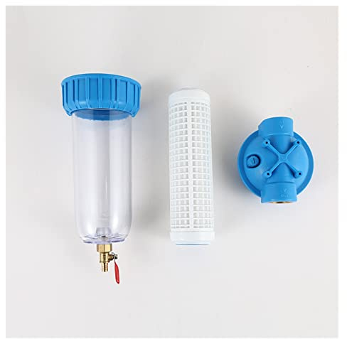 Accesorios para filtros Purificador de agua retrolavado transparente 10 pulgadas filtro máquina limpieza con salida aguas residuales para baño, cocina(6points)