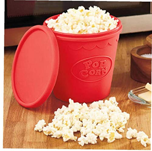 Pliable Silicone Bol Micro-ondes, Hot Air Popcorn Popper Bowl Popcorn Maker Avec Couvercle, Facile À Transporter, Au Lave-vaisselle 1pc
