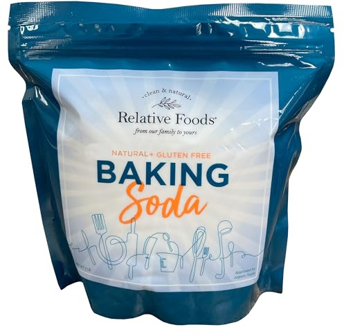 Baking soda (2 Lbs) for cooking, cleaning & More - Gluten Free sodium bicarbonate baking mix w/no preservatives - mined from the earth with nothing added, pure bulk baking soda for baking
