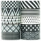 MAGLITT Gitter Washi Tape Set 10 Rollen Schottenstoff Schwarz Weiß Dekoratives Klebeband Bunt für Scrapbooking, Bullet Tagebuch, Planer, Geschenkverpackung