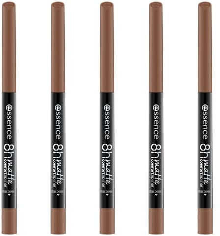 essence 8h MATTE comfort lipliner, Nr. 10, Nude, langanhaltend, sofortiges Ergebnis, matt, vegan, ohne Konservierungsstoffe, ohne Parabene, ohne Mikroplastikpartikel, 5er Pack (5x0.3g)
