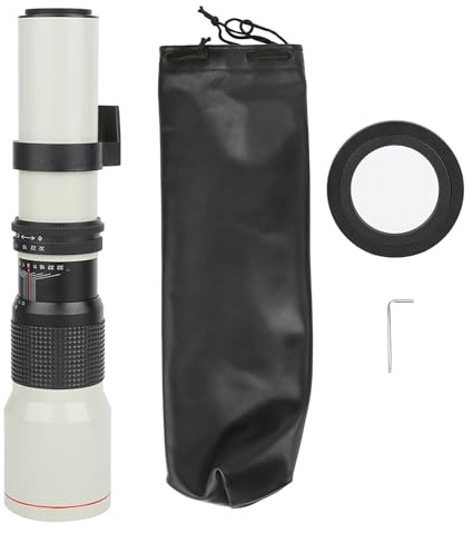 500 mm teleobjektiv Manual Fokusering F8 F32 Fast brännvidd Aluminiumlegering Kropp med MC -beläggning av flera lager för EF S Mount Camera Wildlife Photography Sports Games