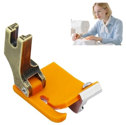 Seam Guide for Sewing Machine,Professional Sewing Presser Foot Attachment with Rolled Hem,Adjustable Multifunctional Attachment,Sewing Accessories for Dressmaking Haberdashery & Supplies(Orange)