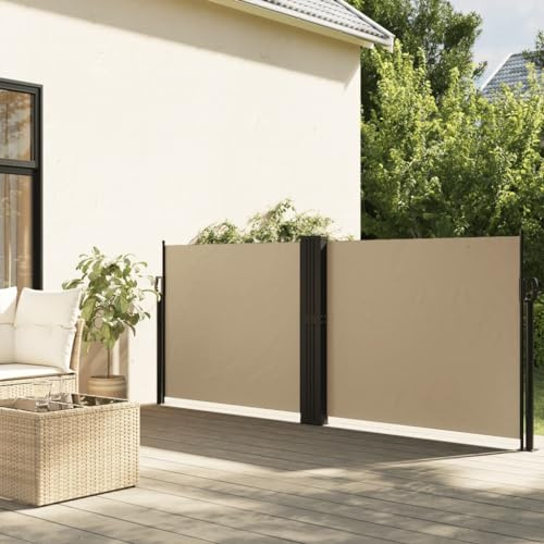 Generico Tenda da Sole Laterale Retrattile Beige 120x1200 cm,Beige,12.5kg,4004795