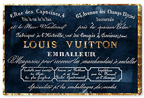 The Oliver Gal Artist Co. Fashion and Glam Wall Art Canvas Prints 'Emballeur Navy'