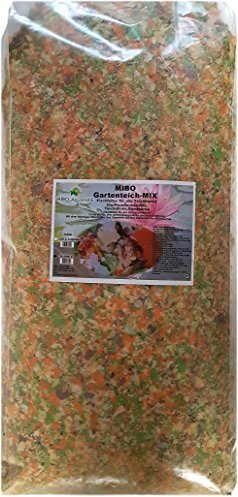 MIBO Gartenteich Mix 10kg Teichpflege Futter Gartenteich Flocke Sticks Gammarus Pellets