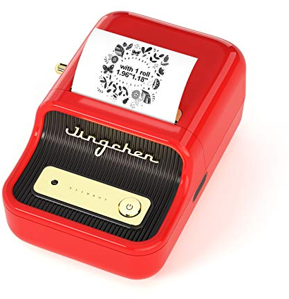 NIIMBOT B21S Bluetooth Etikettendrucker, Beschriftungsgerät Selbstklebend Kompatibel Mit IOS Android, Tragbares Etikettiergerät für Zuhause und Büro Schule und Kleine Unternehmen(Rot)
