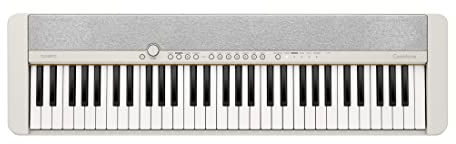 Casio Casiotone CT-S1WE Piano-Keyboard mit 61 anschlagdynamischen Tasten, 61 Sounds, weiß