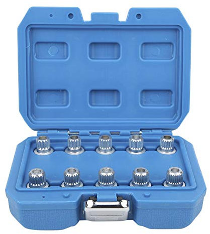 Set di chiavi per dadi di bloccaggio delle ruote, 10 pezzi Set di chiavi per dispositivi di rimozione dei dadi di bloccaggio delle ruote Kit antifurto per l'installazione