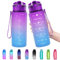 Zounich Trinkflasche Kinder Auslaufsichere 1L/700ml/500ml-BPA frei trinkflaschen Sport tritan Kunststoff Wasserflasche für Fahrrad, Schule, kohlensäure geeignet, spülmaschinenfest Sportflasche