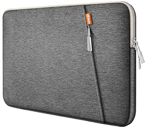 JETech Laptoptasche Hülle für 13-14 Zoll MacBook Air/Pro (M5/M4/M3/M2/M1) 2020-2025, 13-13.6 Zoll Notebook, Wasserdicht Laptophülle Laptop Sleeve mit Zubehörtasche (Grau)