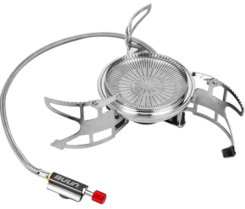 Bulin Camping Gas Stove Burner 3500W/3800W/5800W/6800W/18000W Adjustable Ultralight Backpack Stove Windproof Camp, Portable Propane Stove for Camping Hiking Backpack Outdoor