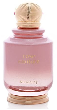 Rose Couture Eau de Parfum Spray 100ml by Khadlaj Perfumes | Floral Fragrance for Women with Notes of Bergamot Lychee Turkish Rose Agarwood and Amber