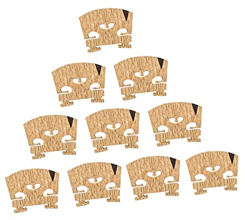 Violine Ersatzteile 10 PCs/1 Set Flockentextur Maple 4/4 Geigenbrücke Mit Ebony Inlay Ersatz Für Geigengeige