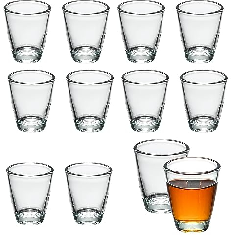 ASOENTIWOX Lot de 12 Verres à Shot 3CL/30 ml - Accessoires de Fête, Petits Verres à Liqueur Amusants pour les Célébrations