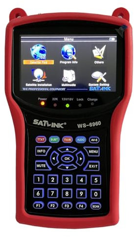 WS-6960 DVB-S/S2 HD MPEG4 Satellite TV Receiver Satellite Meter Constellation Analyzer 4.3 Inch LCD Screen Support QPSK,8PSK