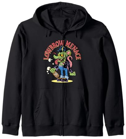 Lowbrow Menace Greaser Rat Mouse Creepers Monster Fink Freak Zip Hoodie