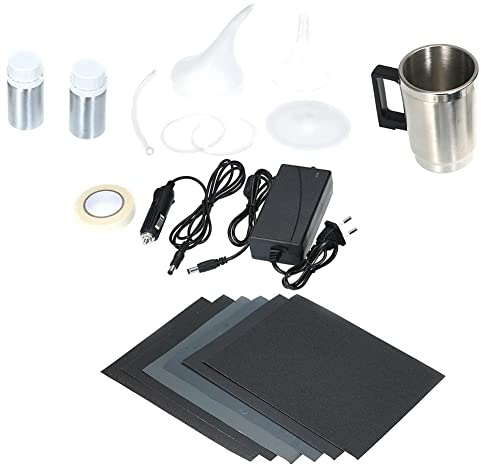 Evliery Kit de ReparacióN de Faros Delanteros de Coche, Faros Delanteros Polacos, 100 ML, PolíMero LíQuido, Faros, ReparacióN de Cristales, ArañAzos, Enchufe de la UE